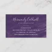 ラスティック ラベンダーとユーカリ 名刺 (裏面)