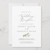 ラスティック ラベンダー ウェディング レセプション 招待状 (正面)