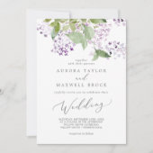 ラスティック ラベンダー ウェディング 招待状 (正面)