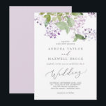 ラスティック ラベンダー ウェディング 招待状<br><div class="desc">このラスティック ラベンダー ウェディングの招待状は、春または夏のウェディングに最適です。ロマンチックでエレガントな花のデザインは、ボヘミアンのカントリー ガーデンの雰囲気を醸し出す、ウォーターカラーの紫色のラベンダーの野の花を特徴としています。</div>