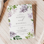 ラスティック ラベンダー カジュアル ウェディング 招待状<br><div class="desc">このラスティック ラベンダー カジュアル ウェディング 招待状は、春または夏のウェディングに最適です。ロマンチックでエレガントな花のデザインは、ボヘミアンのカントリー ガーデンの雰囲気を醸し出す、ウォーターカラーの紫色のライラックの野花を特徴としています。</div>