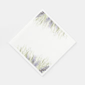 ラスティック ラベンダー & セージ ブライダル シャワー スタンダードランチョンナプキン (角)