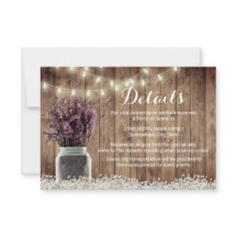 ラスティック ラベンダー フラワー メイソンジャー ウェディング ディテール