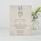 ラスティック ラベンダー メイソンジャー | ウェディング 招待状 (スタンド正面)
