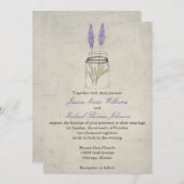 ラスティック ラベンダー メイソンジャー | ウェディング 招待状 (正面/裏面)