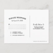 ラスティック ラベンダー メイソンジャー ライト ウェディング RSVP インビテーションポストカード (裏面)