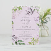 ラスティック ラベンダー | ラベンダー カジュアル ウェディング 招待状 (スタンド正面)