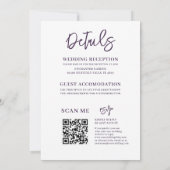 ラスティック ラベンダー＆葉緑 全て込みの結婚式 招待状 (裏面)