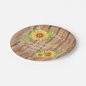 ラスティック リタイアメント フラワーパーティー ペーパープレート (アングル)