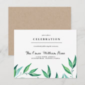 ラスティック リース 緑の結婚式 披露宴 カード (正面/裏面)