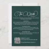 ラスティック レイク タホー QR コード ウェディング 招待状 (裏面)