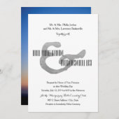 ラスティック レタープレス 招待状 (正面/裏面)