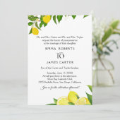 ラスティック レモン ウェディング 招待状 (スタンド正面)