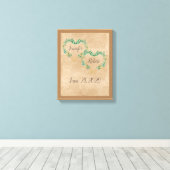 ラスティック ロマンティック スクリプト ウェディング キャンバスプリント (インサイチュ (ウッドフロア))