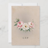 ラスティック ロマンティック ボヘミア ウェディング 招待状 (裏面)