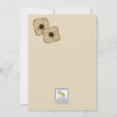 ラスティック ローズゴールド 確認のお知らせ 招待状 (裏面)