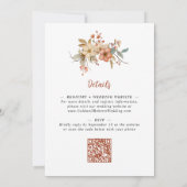 ラスティック ワイルドフラワーズ イブニング レセプション ウェディング 招待状 (裏面)