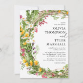 ラスティック ワイルドフラワーズ ボヘミアンワ wedding 招待状 (正面)