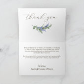 ラスティック ワイルドフラワー ウェディング サンクス カード (内部)