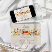 ラスティック ワイルドフラワー ウェディング リハーサル ディナー 招待状