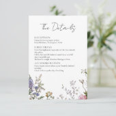 ラスティック ワイルドフラワー ウェディング 詳細カード エンクロージャーカード (スタンド正面)