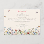 ラスティック ワイルドフラワー ウェディング 詳細 封入カード エンクロージャーカード (正面)