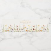 ラスティック ワイルドフラワー ブライズシャワー ペットボトルラベル (シングルラベル)