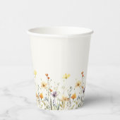 ラスティック ワイルドフラワー ブライズシャワー 紙コップ (右)