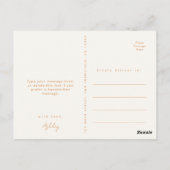 ラスティック ワイルドフラワー ブライダル シャワー サンクス ポストカード (裏面)