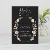 ラスティック ワイルドフラワー ブライダル バッシュ 招待状 (スタンド正面)