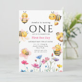ラスティック ワイルドフラワー ボヘミアンファーストビーデイ 招待状 (スタンド正面)