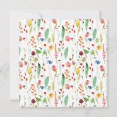 ラスティック ワイルド フラワー ウェディング セーブ ザ デート 招待状 (裏面)