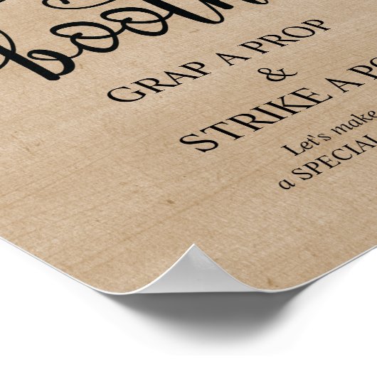 ラスティック ヴァインズ ウェディング フォトブース サイン ポスター (角)