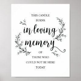 ラスティック ヴァインズ ウェディング メモリアル（キャンドル）サイン ポスター