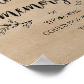 ラスティック ヴァインズ ウェディング メモリアル（キャンドル）看板 ポスター (角)