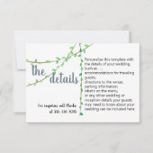 ラスティック ヴァイン & ライツ ウェディング デテール カード (正面)