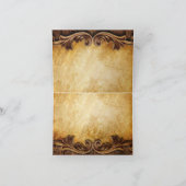 ラスティック ヴィンテージ ウェスタン カントリー ウェディング サンクス サンキューカード (内部)