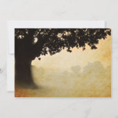 ラスティック ヴィンテージ オークの木 メイソンジャー ライト ウェディング 招待状 (裏面)