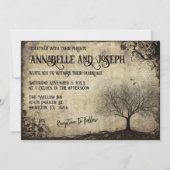 ラスティック ヴィンテージ ツリー ウェディング 招待状 (正面)