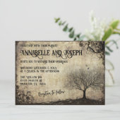 ラスティック ヴィンテージ ツリー ウェディング 招待状 (スタンド正面)