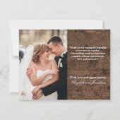 ラスティック ヴィンテージ トラック ウェディング フォト サンクス 招待状 (裏面)