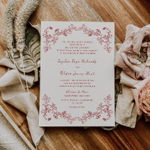 ラスティック ヴィンテージ フラワーズ クライマレッド ウェディング