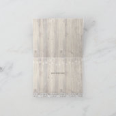 ラスティック ヴィンテージ レース ウッド ウェディング ライト サンクス サンキューカード (内部)