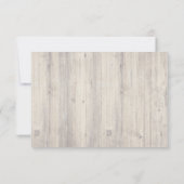 ラスティック ヴィンテージ レース & ウッド ウェディング RSVP (裏面)