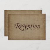ラスティック ヴィンテージ 紙 ウェディング レセプション カード (正面/裏面)