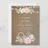 ラスティック ヴィンテージ 鍵と南京錠のウェディング 招待状 (正面)