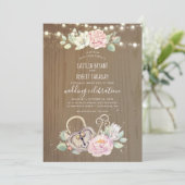 ラスティック ヴィンテージ 鍵と南京錠のウェディング 招待状 (スタンド正面)