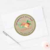 ラスティック 愛を込めて作られた麻の実ジャムラベル ラウンドシール (封筒)