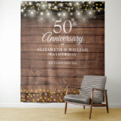 ラスティック 50周年 ゴールドハート フォト バックドロップ タペストリー (インサイチュ)