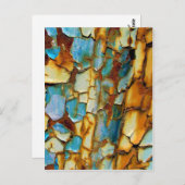 ラスティティール(緑がかった色)ブルーウォール ポストカード (正面/裏面)